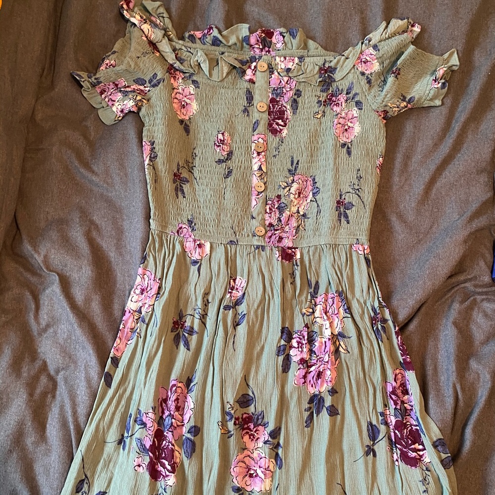 Green Floral Dress